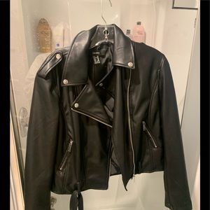 Forever 21 Vegan Leather Motorcycle Jacket XS